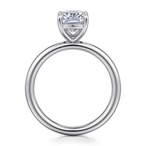 Lark - 14K White Gold Elongated Cushion Solitaire Engagement Ring