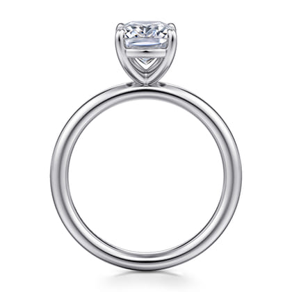 Lark - 14K White Gold Elongated Cushion Solitaire Engagement Ring