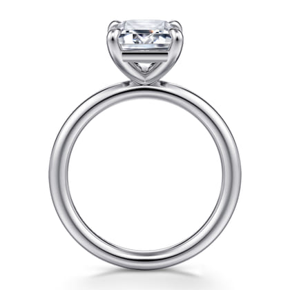 Lark - 14K White Gold Emerald Cut Solitaire Engagement Ring