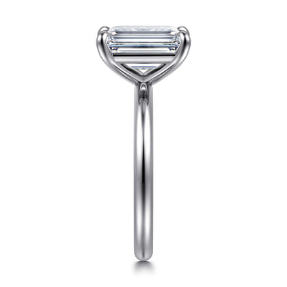 Lark - 14K White Gold Emerald Cut Solitaire Engagement Ring