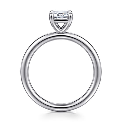 Lark - 14K White Gold Emerald Cut Solitaire Engagement Ring