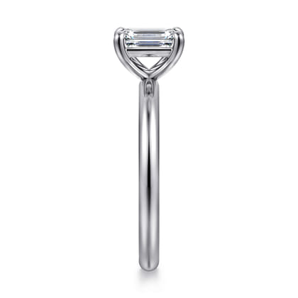 Lark - 14K White Gold Emerald Cut Solitaire Engagement Ring