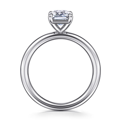 Lark - 14K White Gold Emerald Cut Solitaire Engagement Ring