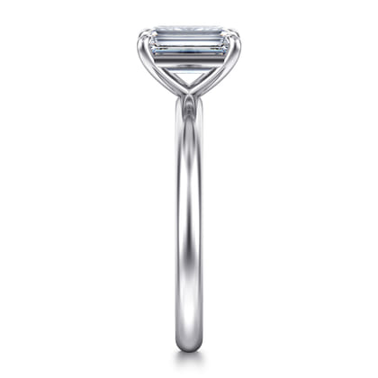 Lark - 14K White Gold Emerald Cut Solitaire Engagement Ring