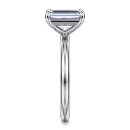 Lark - 14K White Gold Emerald Cut Solitaire Engagement Ring
