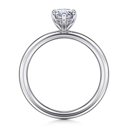 Lark - 14K White Gold Marquise Shape Solitaire Engagement Ring