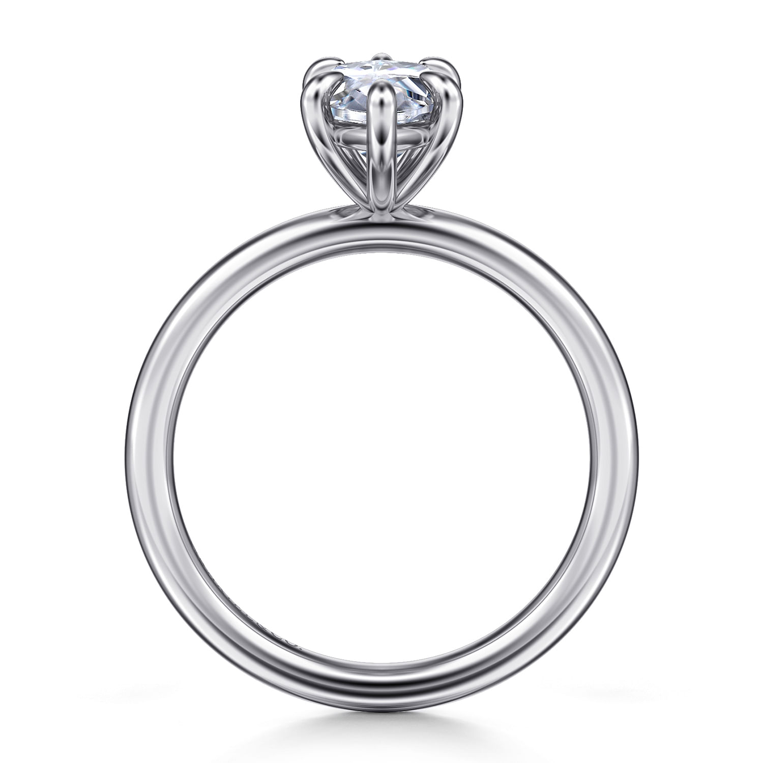 Lark - 14K White Gold Marquise Shape Solitaire Engagement Ring