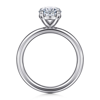 Lark - 14K White Gold Oval Solitaire Engagement Ring