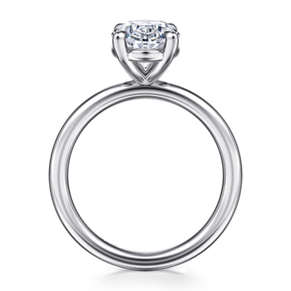 Lark - 14K White Gold Oval Solitaire Engagement Ring