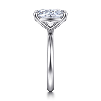 Lark - 14K White Gold Oval Solitaire Engagement Ring