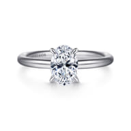 Lark - 14K White Gold Oval Solitaire Engagement Ring