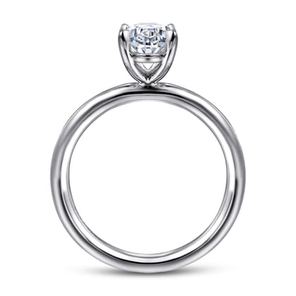 Lark - 14K White Gold Oval Solitaire Engagement Ring