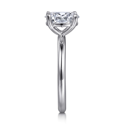 Lark - 14K White Gold Oval Solitaire Engagement Ring