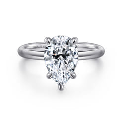 Lark - 14K White Gold Pear Shape Solitaire Engagement Ring