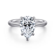 Lark - 14K White Gold Pear Shape Solitaire Engagement Ring