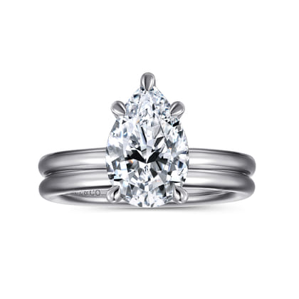 Lark - 14K White Gold Pear Shape Solitaire Engagement Ring