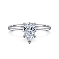 Lark - 14K White Gold Pear Shape Solitaire Engagement Ring