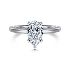 Lark - 14K White Gold Pear Shape Solitaire Engagement Ring