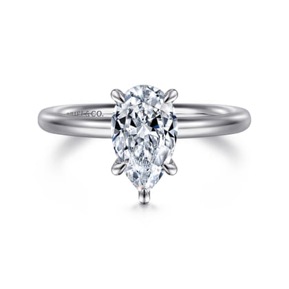 Lark - 14K White Gold Pear Shape Solitaire Engagement Ring