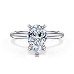 Lark - 14K White Gold Pear Shape Solitaire Engagement Ring
