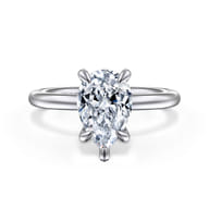 Lark - 14K White Gold Pear Shape Solitaire Engagement Ring