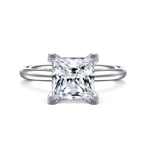 Lark - 14K White Gold Princess Cut Solitaire Engagement Ring