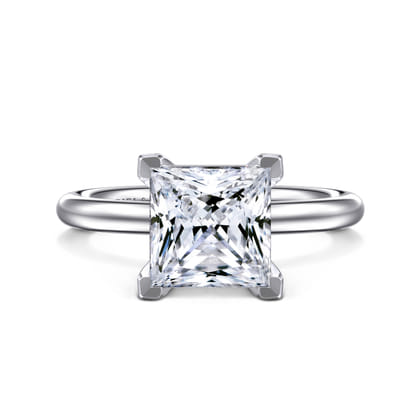 Lark - 14K White Gold Princess Cut Solitaire Engagement Ring