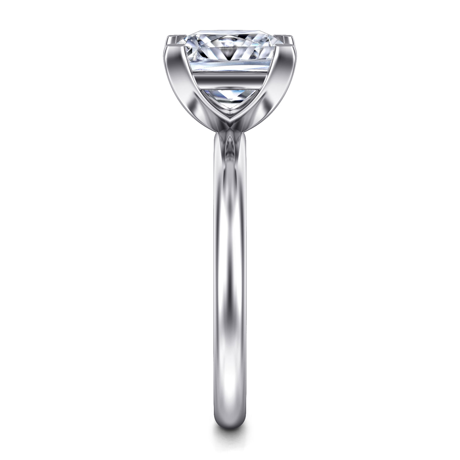 Lark - 14K White Gold Princess Cut Solitaire Engagement Ring