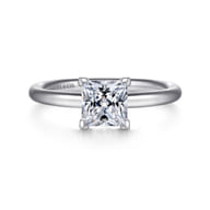 Lark - 14K White Gold Princess Cut Solitaire Engagement Ring