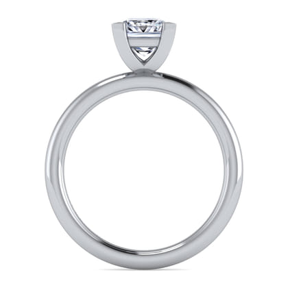 Lark - 14K White Gold Princess Cut Solitaire Engagement Ring