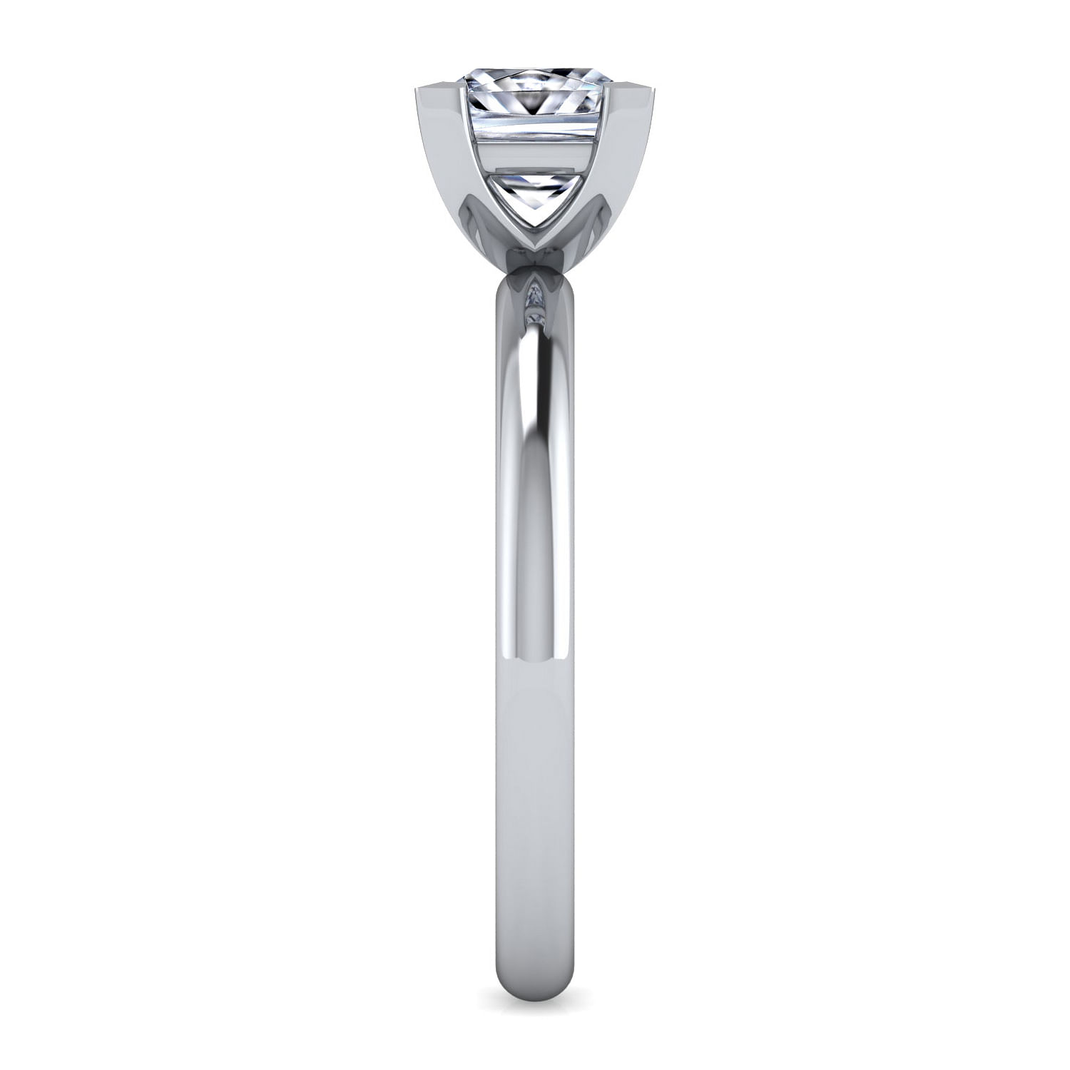 Lark - 14K White Gold Princess Cut Solitaire Engagement Ring