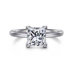Lark - 14K White Gold Princess Cut Solitaire Engagement Ring