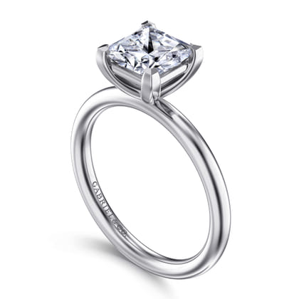 Lark - 14K White Gold Princess Cut Solitaire Engagement Ring