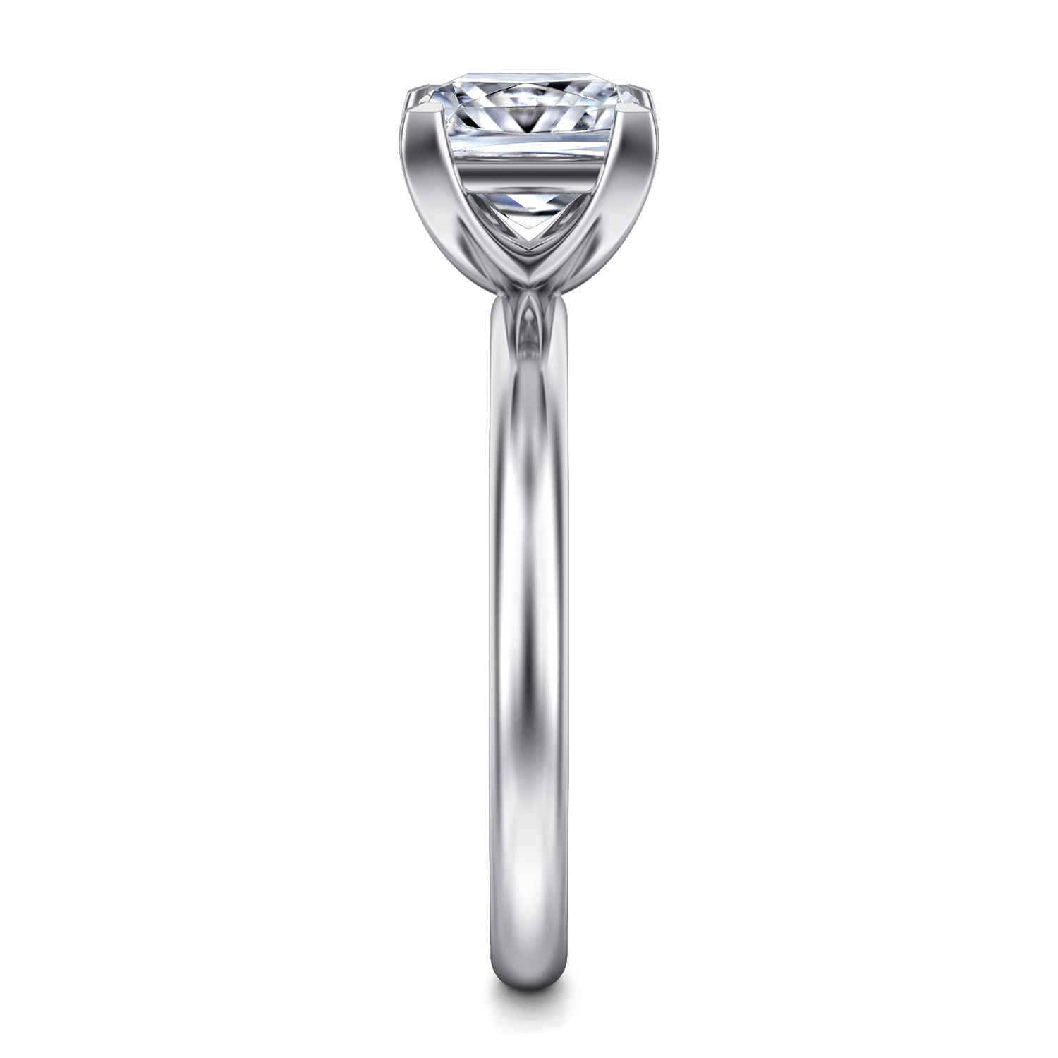 Lark - 14K White Gold Princess Cut Solitaire Engagement Ring