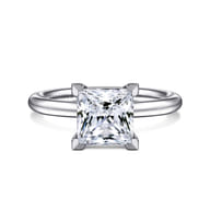 Lark - 14K White Gold Princess Cut Solitaire Engagement Ring