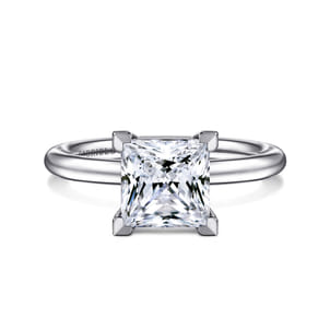 Lark - 14K White Gold Princess Cut Solitaire Engagement Ring