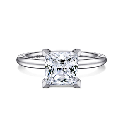 Lark - 14K White Gold Princess Cut Solitaire Engagement Ring