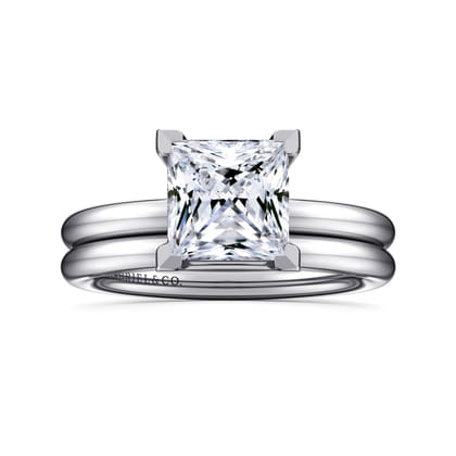Lark - 14K White Gold Princess Cut Solitaire Engagement Ring
