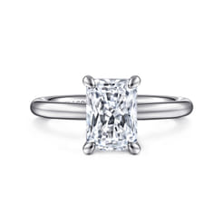 Lark - 14K White Gold Radiant Cut Solitaire Engagement Ring