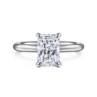 Lark - 14K White Gold Radiant Cut Solitaire Engagement Ring