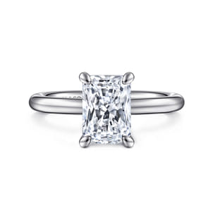 Lark - 14K White Gold Radiant Cut Solitaire Engagement Ring