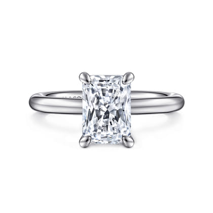 Lark - 14K White Gold Radiant Cut Solitaire Engagement Ring