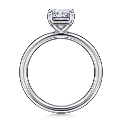 Lark - 14K White Gold Radiant Cut Solitaire Engagement Ring