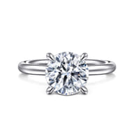 Lark - 14K White Gold Round Solitaire Engagement Ring