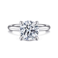 Lark - 14K White Gold Round Solitaire Engagement Ring