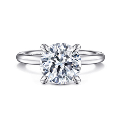 Lark - 14K White Gold Round Solitaire Engagement Ring