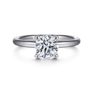 Lark - 14K White Gold Round Solitaire Engagement Ring