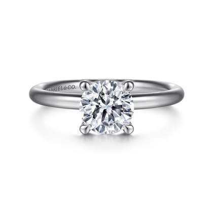 Lark - 14K White Gold Round Solitaire Engagement Ring