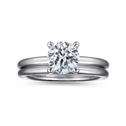 Lark - 14K White Gold Round Solitaire Engagement Ring