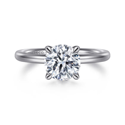Lark - 14K White Gold Round Solitaire Engagement Ring